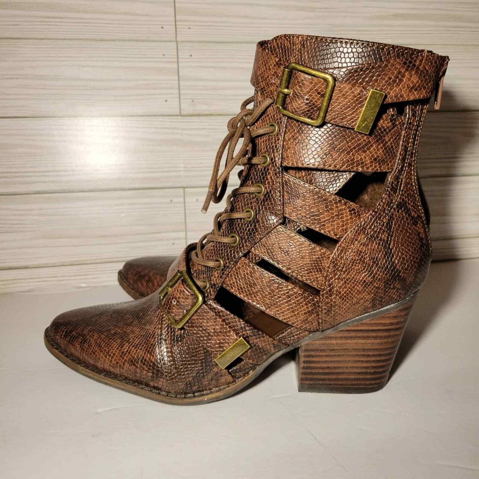 Coconuts by Matisse Getty Brown Snake Print Boots Sz 8.5  | eBay | eBay US