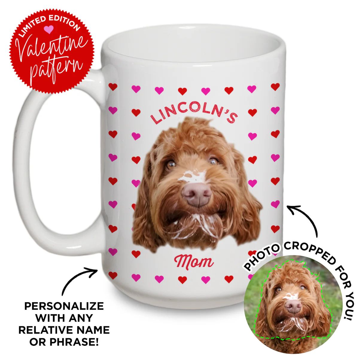 Personalized Valentine's Day Pet Mug | Type League Press