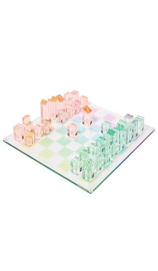 Lucite Chess & Checkers Set in Aurora | Revolve Clothing (Global)