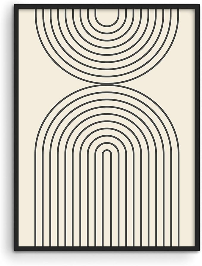 Haus and Hues Boho Wall Art Framed, Framed Wall Art Boho, Boho Framed Wall Art. Geometric Print W... | Amazon (US)