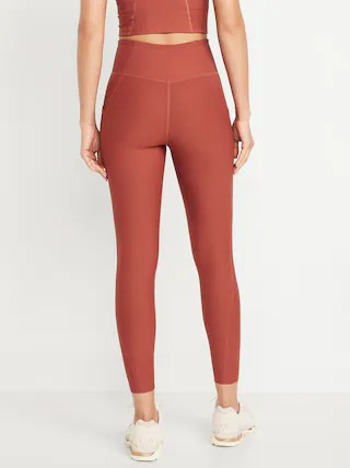 High-Waisted PowerSoft Rib Pocket Leggings | Old Navy (US)