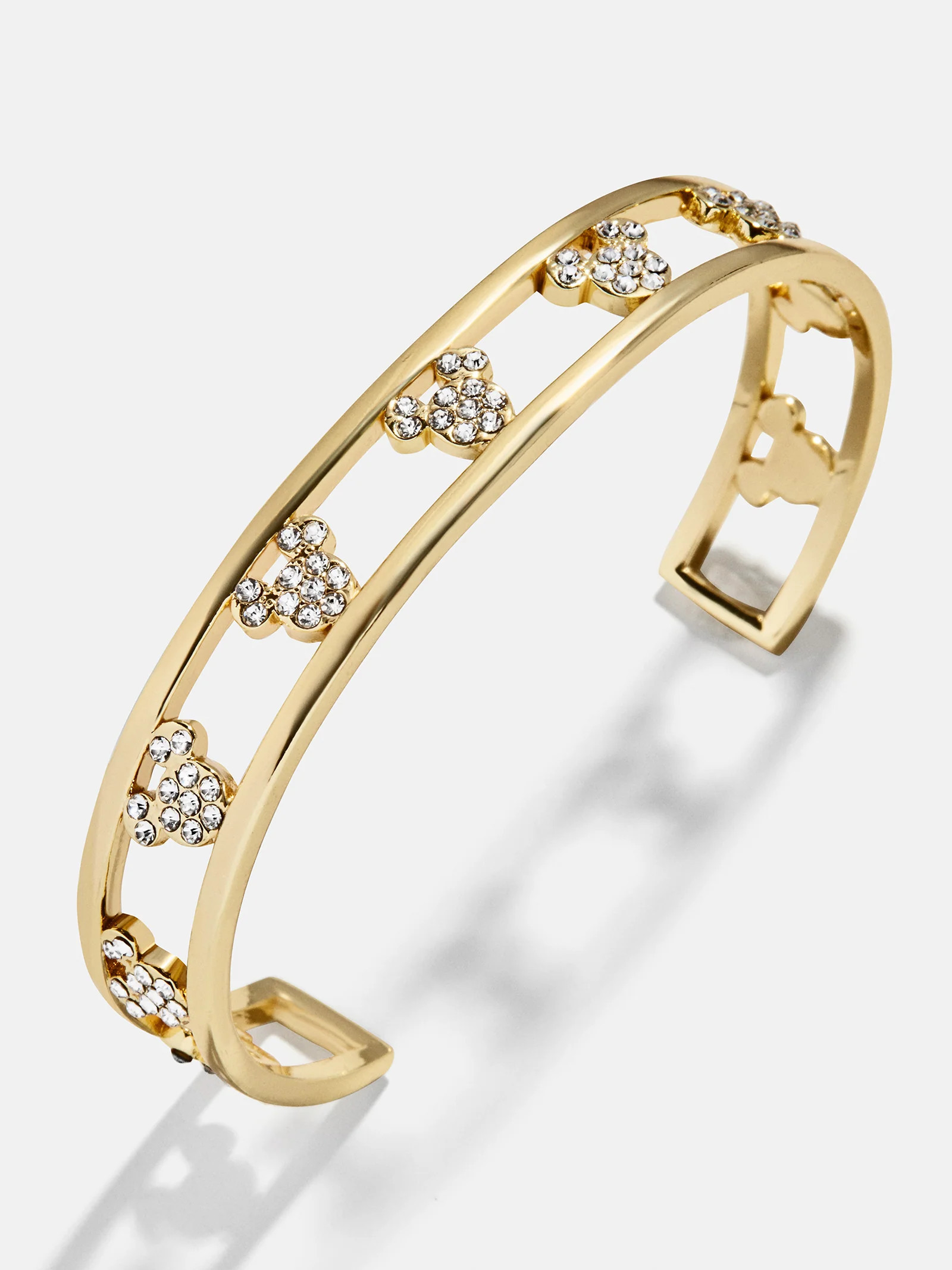 Disney Mickey Mouse Cuff Bracelet - Gold/Pavé | BaubleBar
