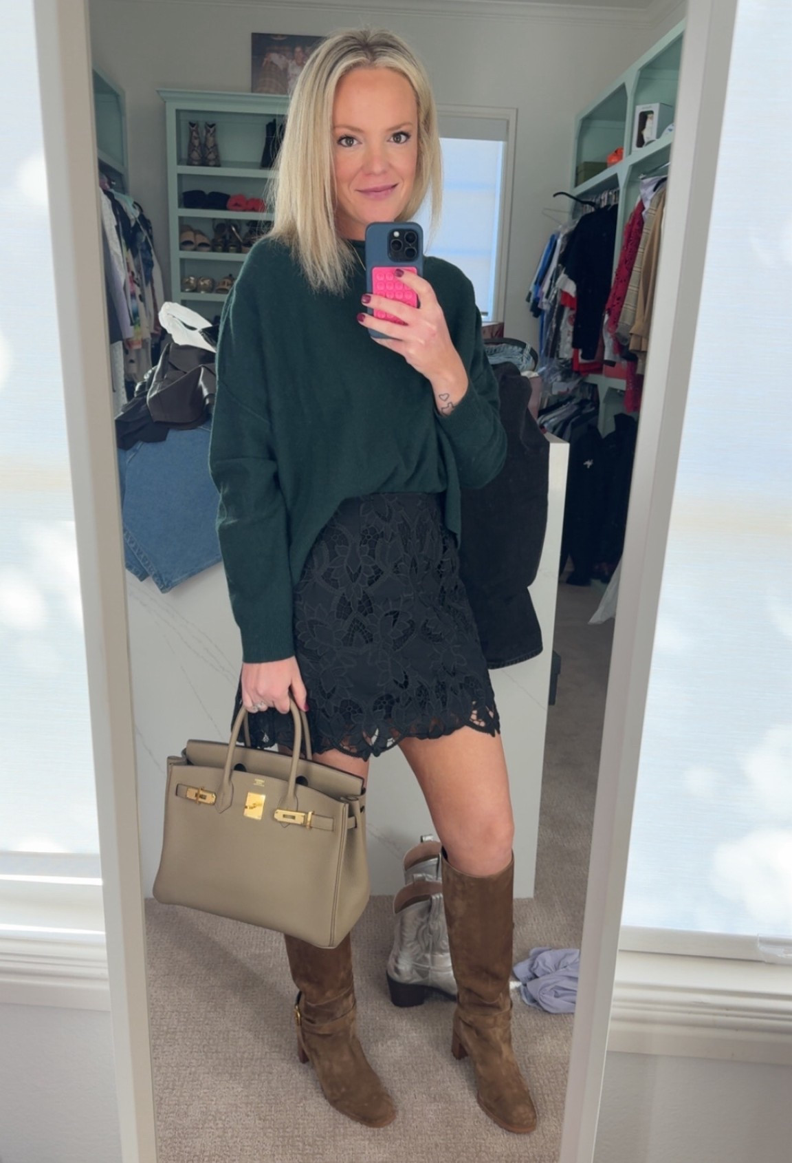 This skirt is so flattering. I definitely will wear in the spring/summer months too  

#LTKootd