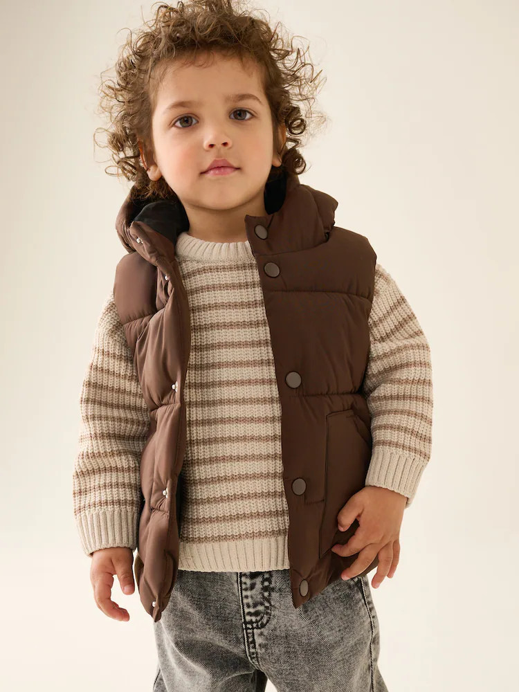Brown Hooded Gilet (3mths-10yrs) | Next US