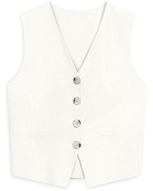 LILLUSORY Sweater Vest Women Dressy Button Up Sweater Tank Tops 2025 Knit Work Business Casual Ou... | Amazon (US)