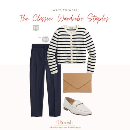 This outfit inspired by the Classic Archetype’s wardrobe staples pairs a cozy, chic striped knit sweater with the perfect pair of trousers to create a look that is as comfortable as it is stylish. Whether you're heading out for a weekend brunch or just enjoying a casual day out, this ensemble speaks volumes about your taste. Remember, even your casual days deserve a touch of Classic sophistication.
#classic #classicstyle #minimalstyle

#LTKshoecrush #LTKFind #LTKstyletip