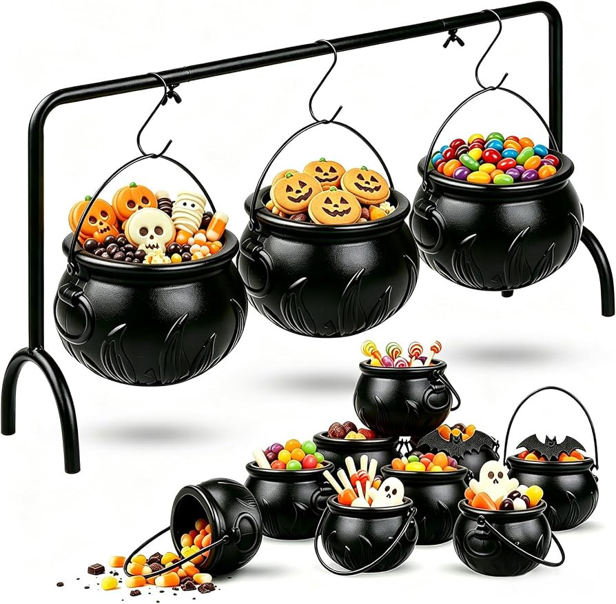 CESOF 12 Pcs Cauldron Halloween Party Decorations Witches Cauldron Bowls | Amazon (US)