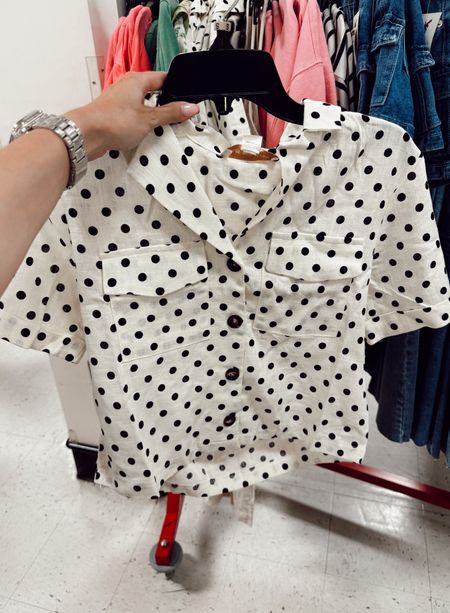 Found this cute linen top in Tjmaxx. Reminds me Anthropologie polka shirt top. 

Country glam style • polka dot top 

#LTKFindsUnder100 #LTKStyleTip #LTKFindsUnder50