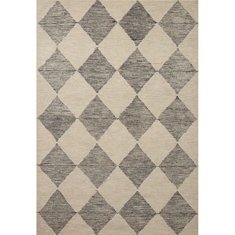 Francis Hand Hooked Wool Geometric Indoor Rug | Wayfair North America