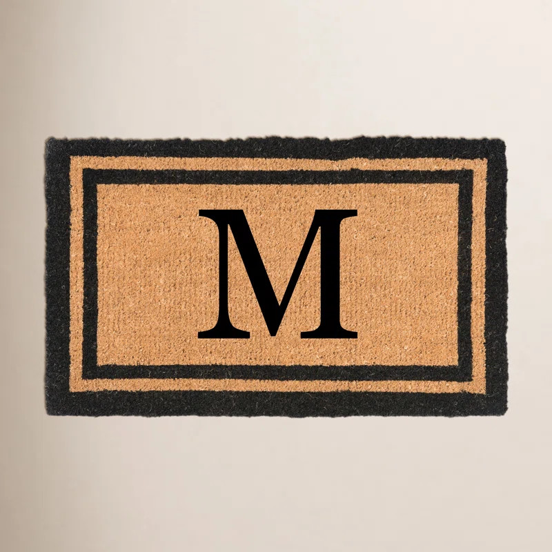 Greet your guests with this personalized outdoor monogram doormat that adds a touch of sophistica... | Wayfair North America