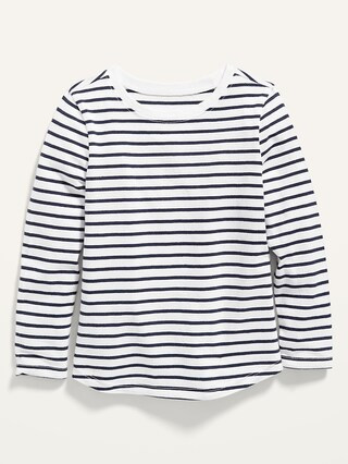 Printed Long-Sleeve Scoop-Neck Tee for Toddler Girls | Old Navy (US)