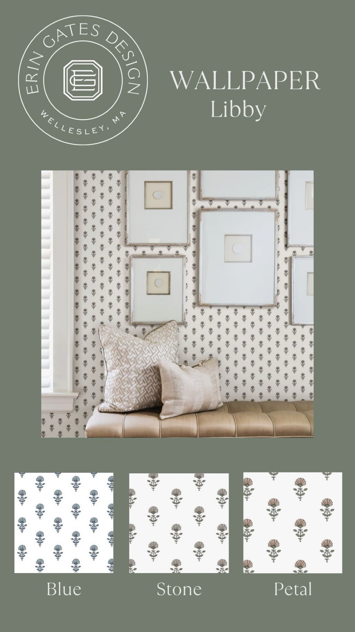 The Libby wallpaper by Erin Gates and A-Street prints 