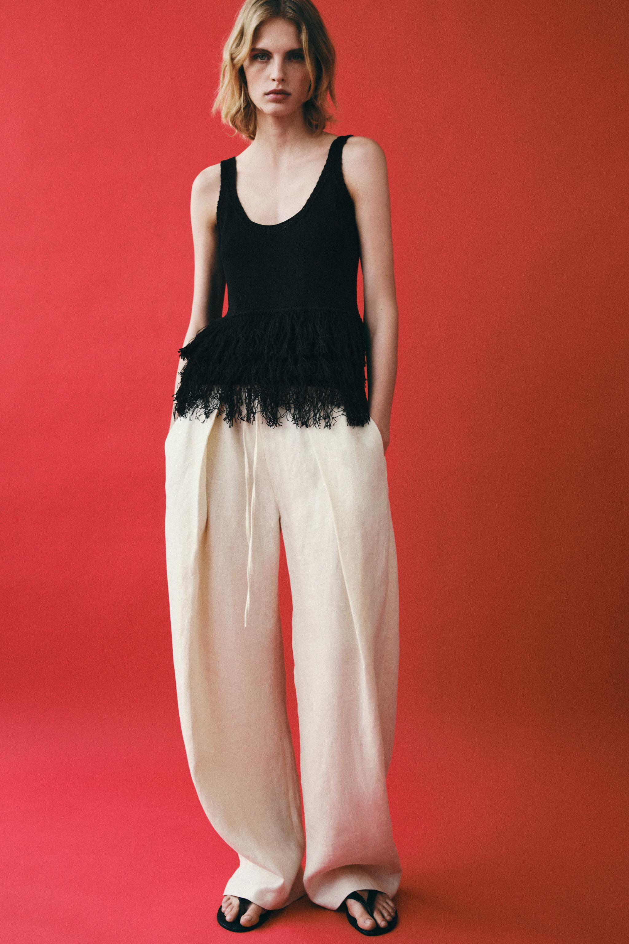 FRINGED KNIT TOP | Zara UK
