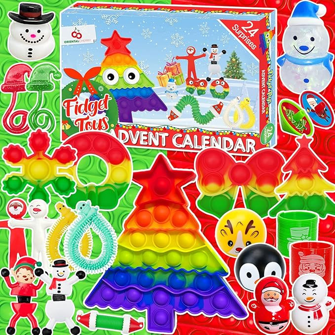 Advent Calendar 2023-24 Days of Surprises Fidget Toys Bulk - Christmas Holiday Countdown Advent C... | Amazon (US)