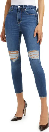 Good American Good Waist Organic Cotton Crop Jeans | Nordstrom | Nordstrom