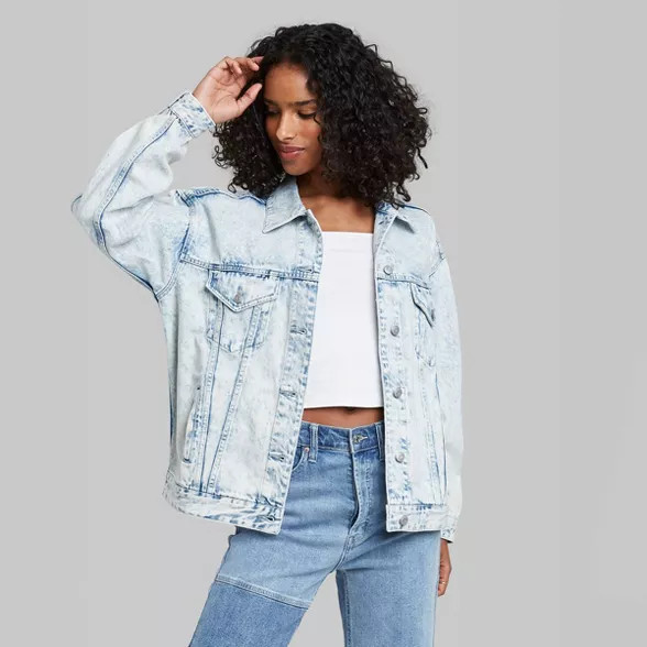 Women's Denim Trucker Jacket - Wild Fable™ | Target
