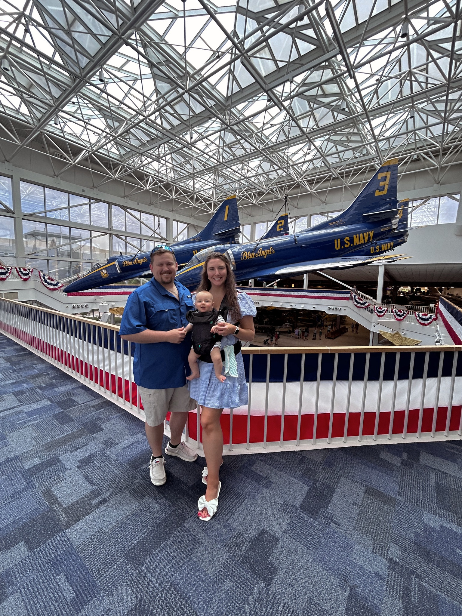 The perfect summer look 🩵🎀
Wearing a large dress, it’s roomy and was also perfect when I was pregnant but not maternity! 
•Shoes are TTS 
•Linked Trace’s carrier too, we love to take it everywhere and he loves being carried around!

#LTKFindsUnder50 #LTKStyleTip #LTKBaby