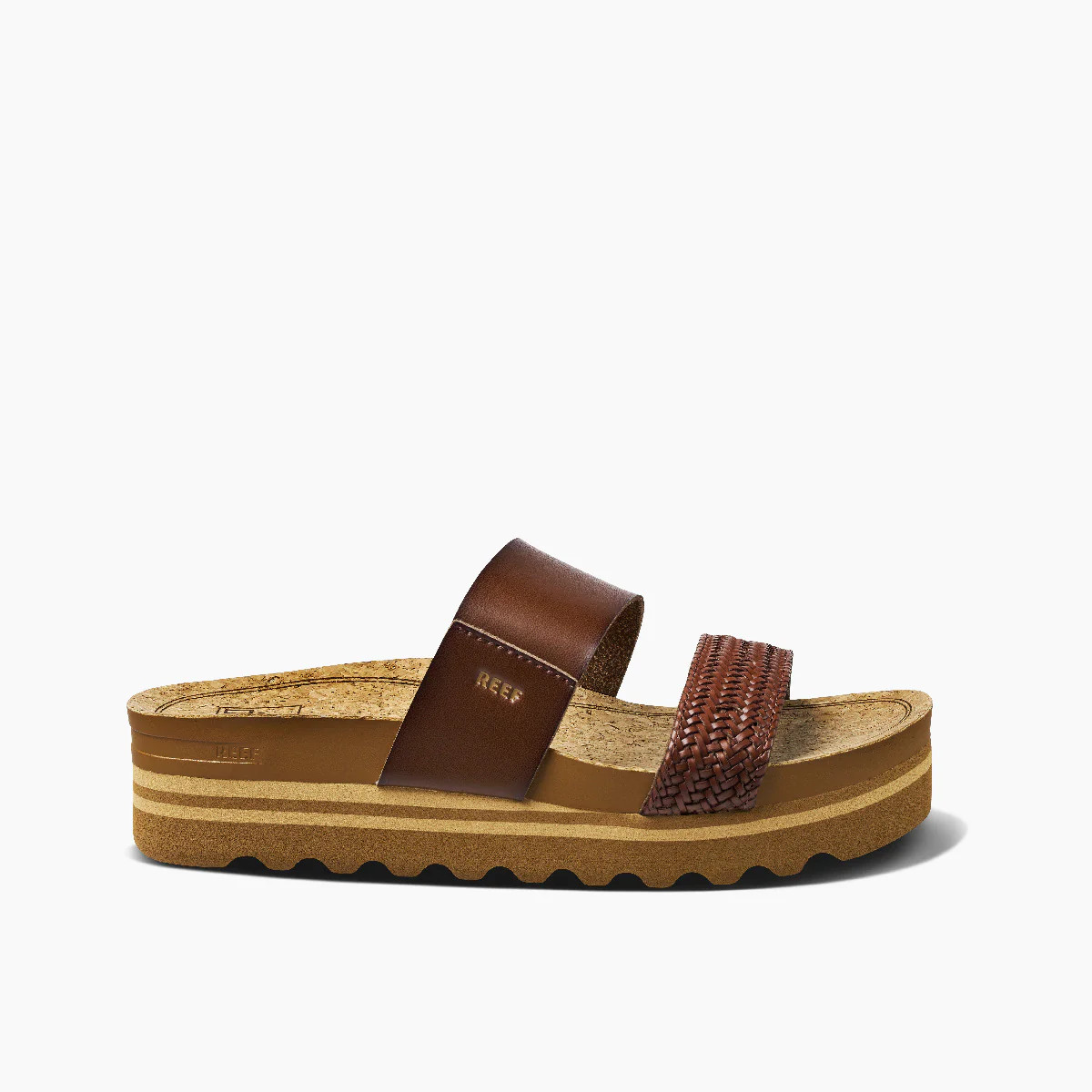 Women's Cushion Vista Hi Slides in Chocolate | REEF® | Reef