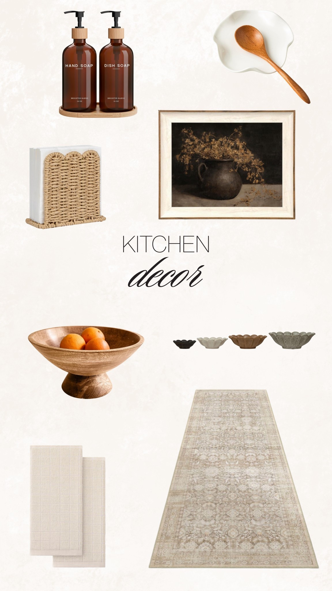 neutral kitchen decor finds 🤍 wood kitchen accessories, neutral countertop decor, ceramic bowls, linen towels, and cozy minimalist kitchen styling.

#LTKmomlife #LTKHome
