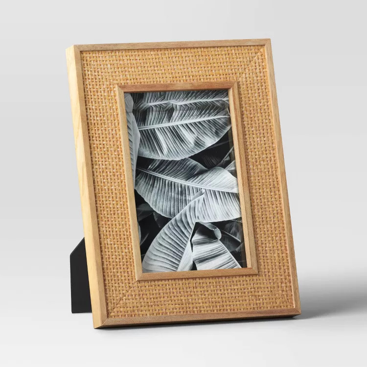 5" x 7" Caning Table Frame Natural - Threshold™: Modern Style, Paulownia Wood, Easel Back Displ... | Target