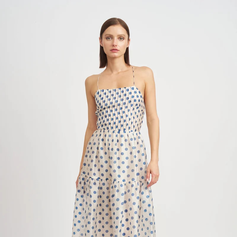 En Saison Frances Midi Dress - Blue - L | Verishop