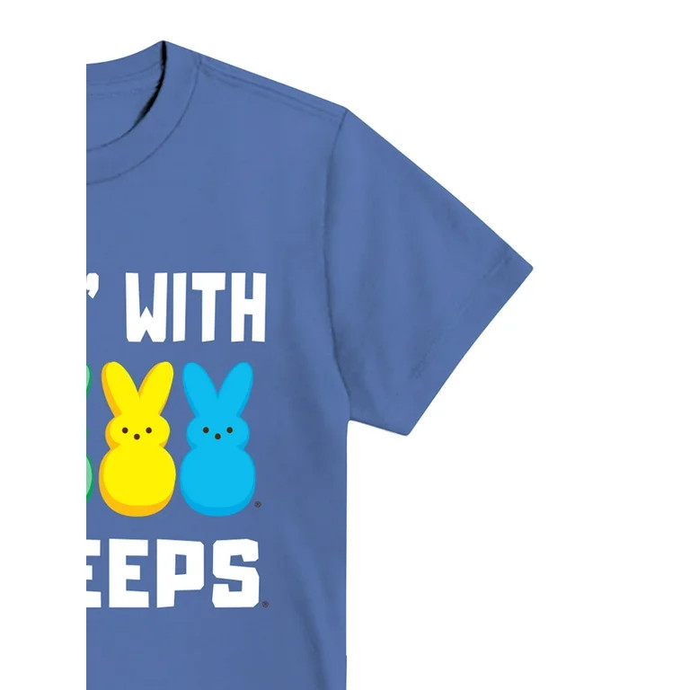 Peeps Boys Chillin with My Peeps Graphic Crewneck Tee with Short Sleeves, Sizes XS-2XL | Walmart (US)