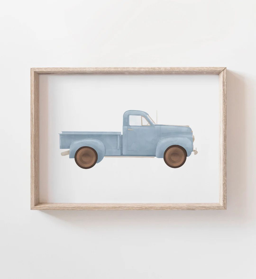 Vintage Truck Print, Printable Pickup Truck Wall Art, Travel Wall Art, Travel Nursery Decor, Boys... | Etsy (US)