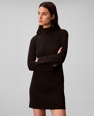 Women's Long Sleeve Turtle Neck Mini Dress | Macy's