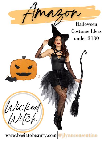 Amazon Halloween Costume Ideas Under $100 • Wicked Witch Costume with Pumpkin Handbag • 

#LTKunder100 #LTKSeasonal #LTKHalloween