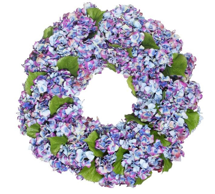 Faux Purple Hydrangea Wreath | Pottery Barn (US)
