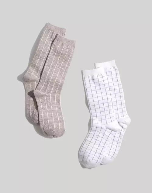 Two-Pack Grid Trouser Socks | Madewell