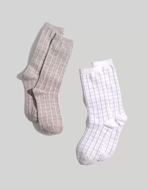Two-Pack Grid Trouser Socks | Madewell