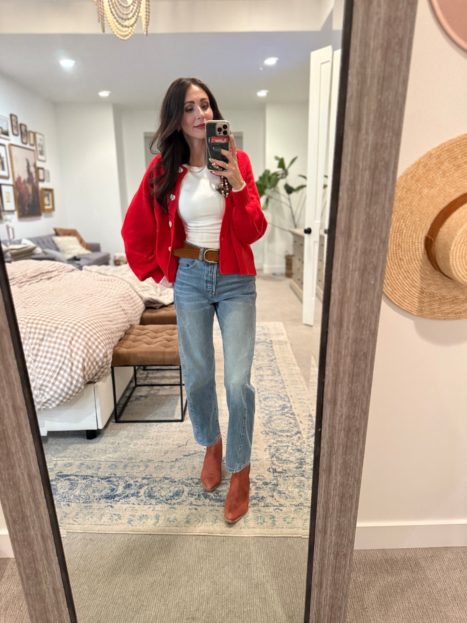Loving this cute red sweater from Old Navy for Valentine’s Day! The buttons are heart shaped ❤️🥰 Also linking my favorite Madewell barrel jeans and tennis necklace!

#LTKValentine #LTKSaleAlert #LTKootd
