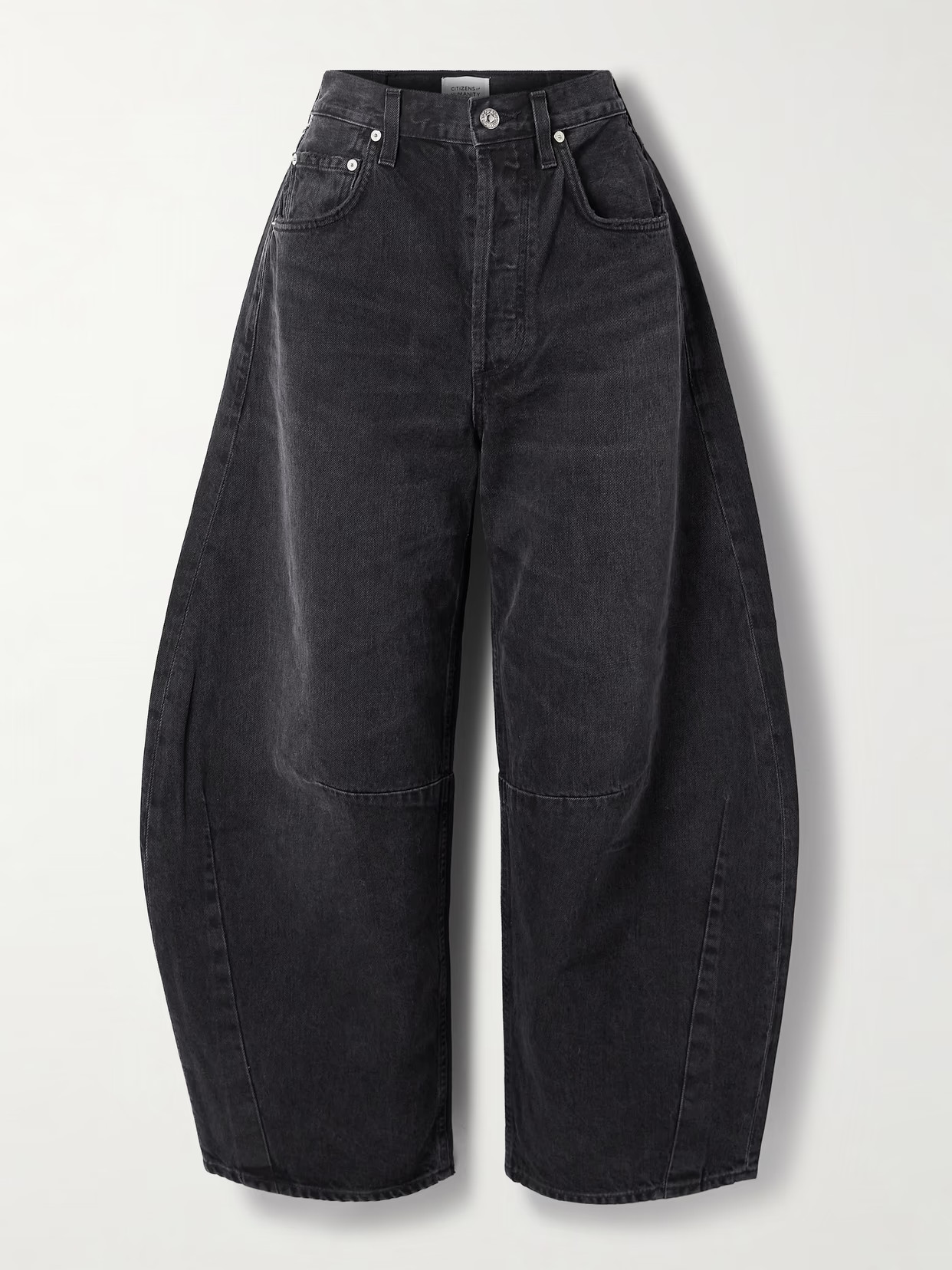 Citizens of Humanity - Horseshoe High-rise Barrel-leg Jeans - Black | NET-A-PORTER (US)