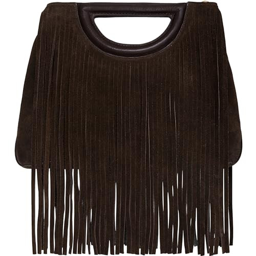 Rebecca Minkoff Fringe Crossbody Bag, Women's Leather Shoulder Handbag Purse, Fondant | Amazon (US)