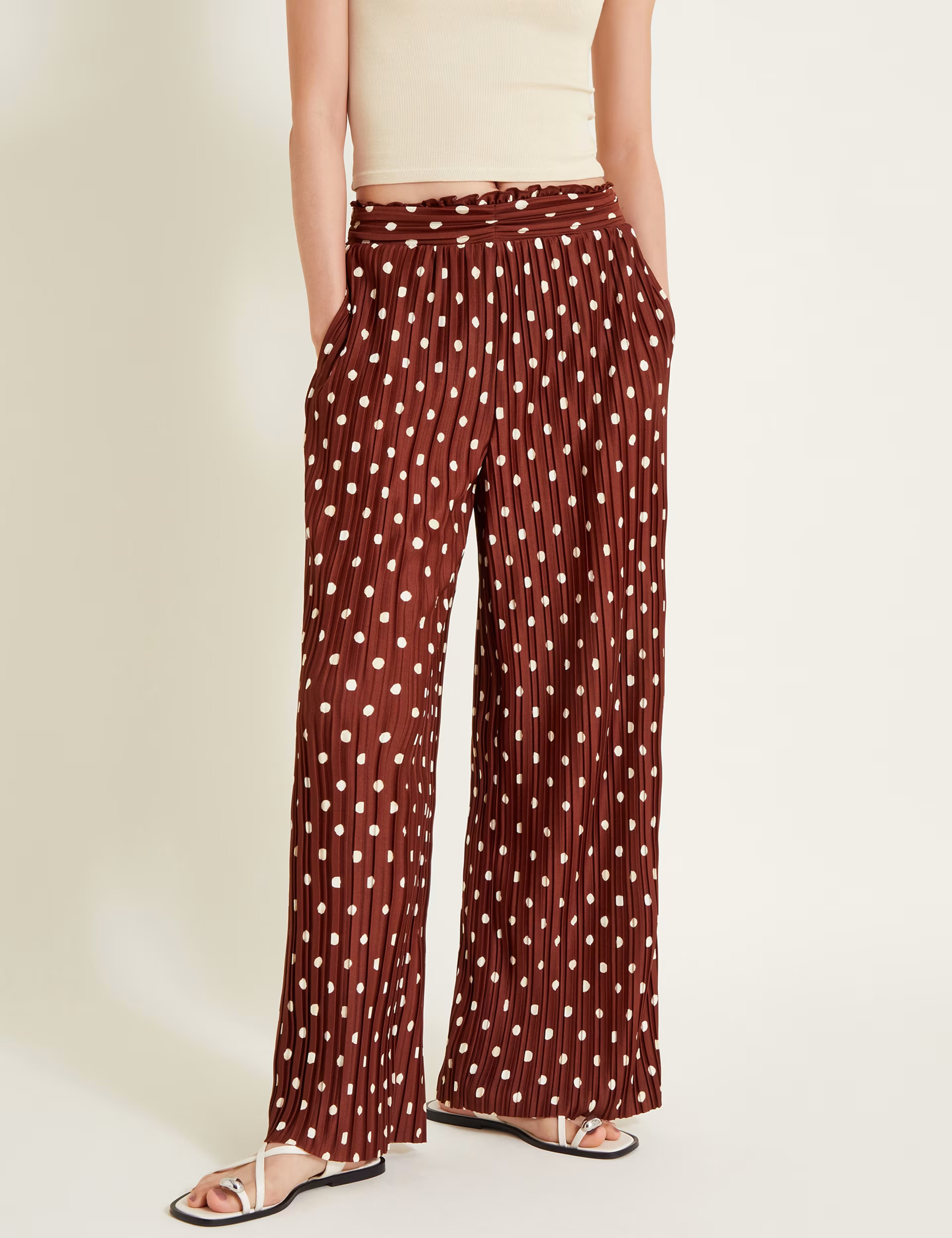 Polka Dot Elasticated Waist Wide Leg Culottes | Marks & Spencer (UK)
