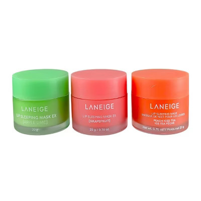 Laneige 3-pc TRIO Summer Vibes VARIETY PACK Lip Sleeping Mask EX (0.70 oz x 3) Peach Iced tea, Grapefruit, Apple Lime - Your Way to the Juiciest Pout | Target