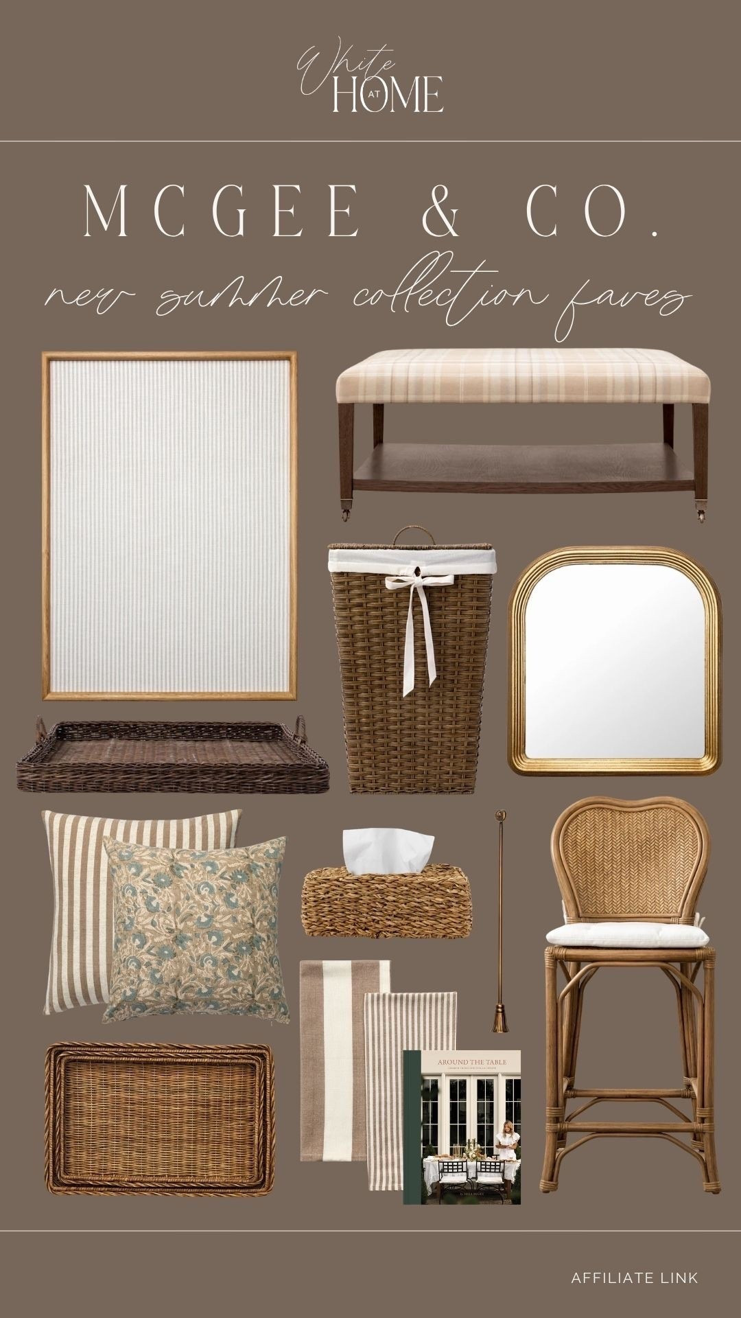 Now all up to 30% off!! 

McGee & Co. just released their summer collection and it's all about the casual coastal vibes. Think lots of organic textures and patterns from wicker to rattan, natural wood tones, floral patterns, and pinstripe details. Everything feels airy and light, while also very easy to submerse within your existing home and pieces.

#LTKHome #LTKSaleAlert