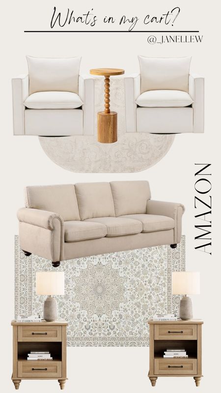Some spaces in my home are looking a little bleak. These pieces will definitely do the trick to liven things up! 

P.S. This sofa IS AVAILABLE! 

•Follow for more home decor!!•

#homedecor #decor #amazonhome #amazon #sofa #endtables #nightstand #neutrals #arearugs #rug

#LTKhome
