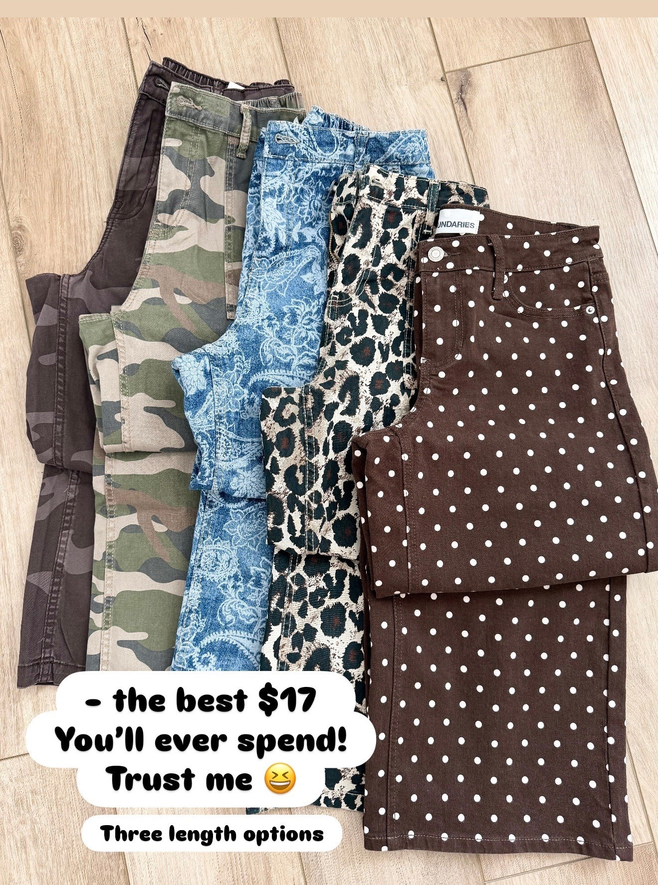 If you’ve been looking for the perfect pair of affordable printed jeans, these are IT! 🤎 These $17 Walmart jeans are one of my favorite fashion finds because they fit so well, come in three inseam lengths, and are available in so many fun prints—from leopard and camo to paisley and polka dots. They’re an easy way to add personality to your everyday outfits while still being comfortable enough to wear all day.

I love pairing them with a simple tee, cozy cardigan, or lightweight sweater now, then transitioning them into fall with booties and layers. They truly look and feel like jeans that cost so much more!

#WalmartFashion #WalmartFinds #WalmartStyle #PrintedJeans #AffordableJeans #WalmartNewArrivals #BudgetFashion #EverydayStyle #FallFashion #FallOutfitIdeas #AffordableStyle #CasualOutfits #MomStyle #PetiteStyle #FashionDeals #StyleOnABudget #WalmartClothing #WeekendStyle #OutfitIdeas #FashionFinds

#LTKootd #LTKPetite