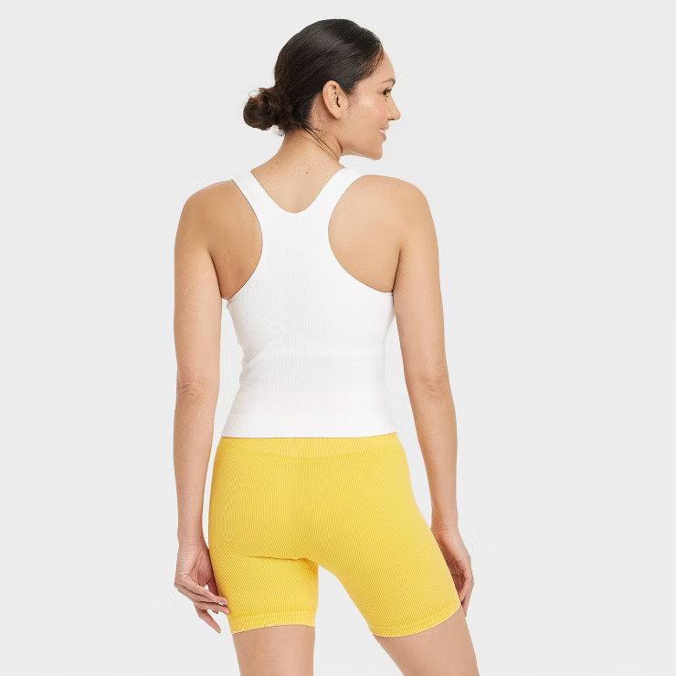 Women's V-Neck Ribbed Seamless Tank Bra - JoyLab™ | Target
