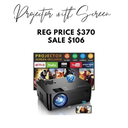 Yes, that's correct! Walmart is currently offering a great deal on a 4K WiFi Bluetooth projector with a screen. Originally priced at $370, it's now on sale for just $106, giving you a discount of over 70%! This projector allows you to enjoy high-quality 4K content and comes with built-in WiFi and Bluetooth capabilities. It's a fantastic opportunity to enhance your home entertainment system. Hurry up and take advantage of this amazing offer before it's too late! 

#LTKhome #LTKSeasonal #LTKfamily