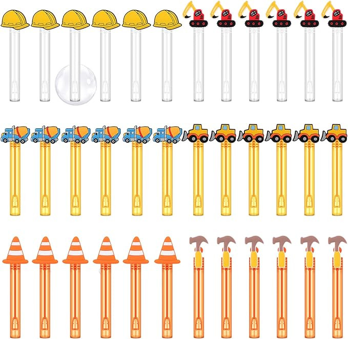 Construction Hat Bubbles Party Favors Mini Bubble Wands Construction Hat Cone Shape Vehicles Cele... | Amazon (US)