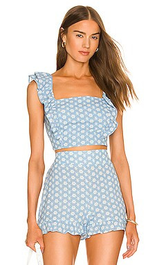 Tie Back Ruffle Sleeve Top
                    
                    BCBGeneration | Revolve Clothing (Global)