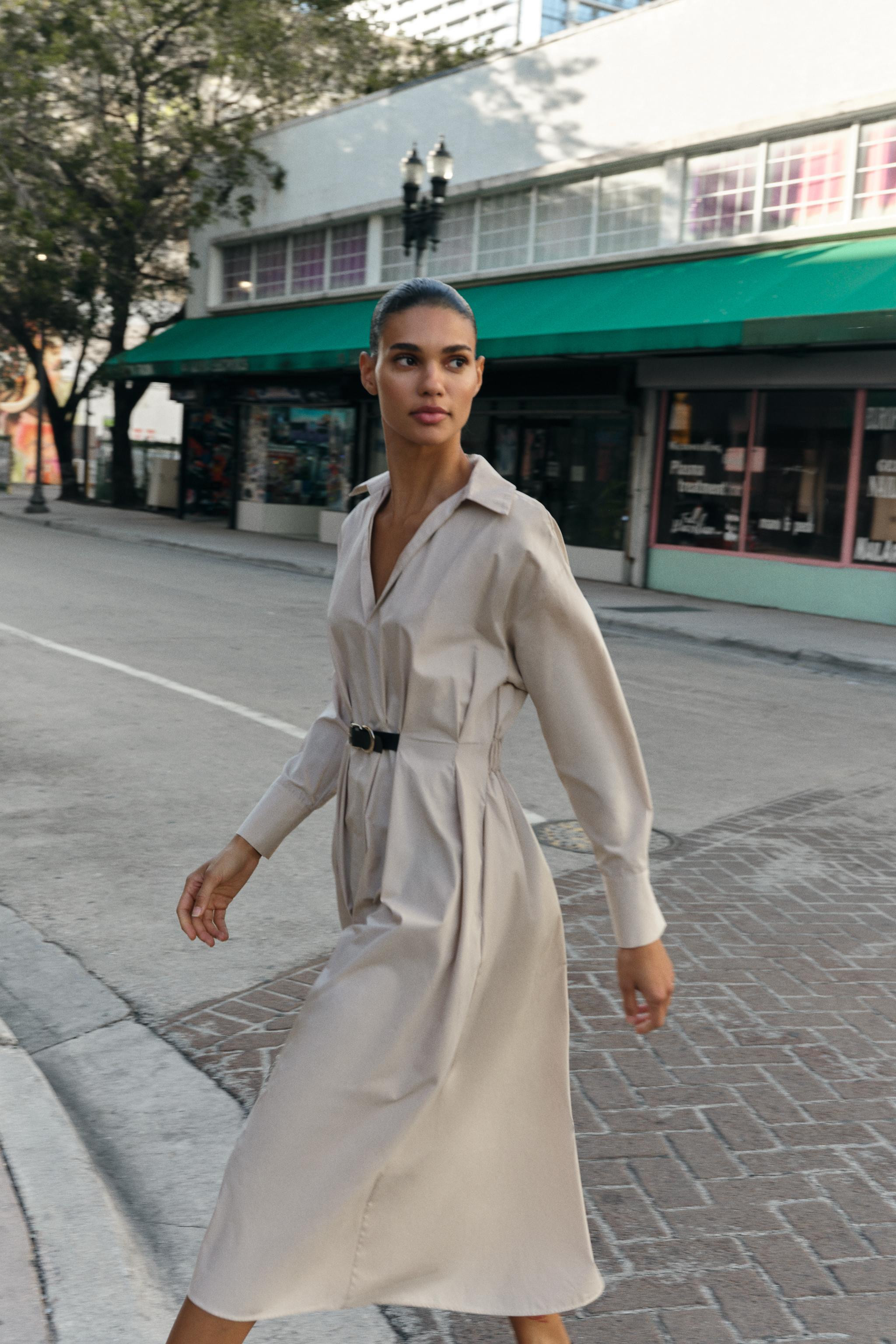 BELTED MIDI DRESS | Zara US
