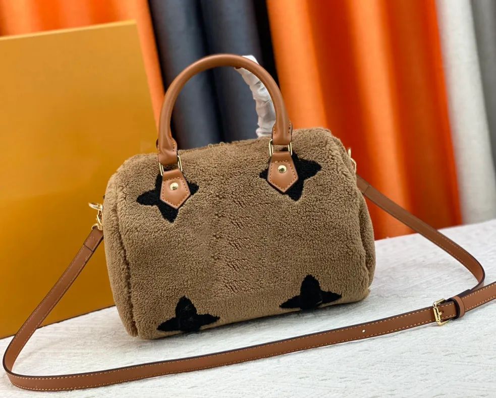 SPEEDY 30 Teddy Autumn/Winter Wool Bag Women's Louiseitys Designer Bag Wallet Shoulder Bag Luxury... | DHGate