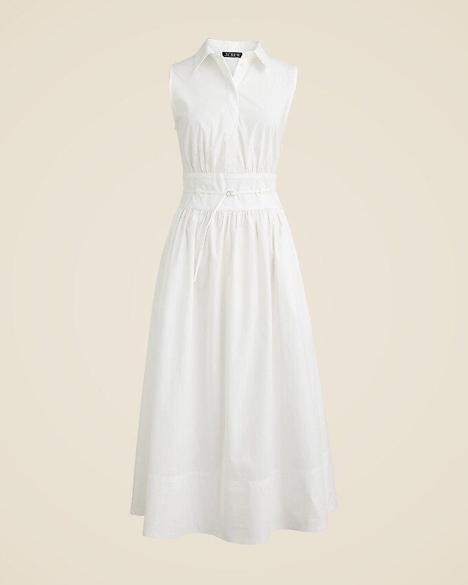 Fitted-waist shirtdress in cotton poplin | J. Crew US
