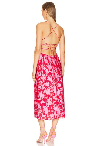 ASTR the Label Gala Dress in Red & Pink Floral from Revolve.com | Revolve Clothing (Global)