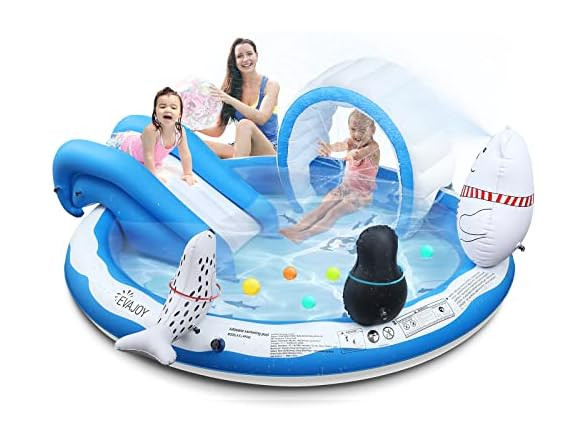 Evajoy Inflatable Play Center, Kid Pool - $24.99 - Free shipping for Prime members | Woot!