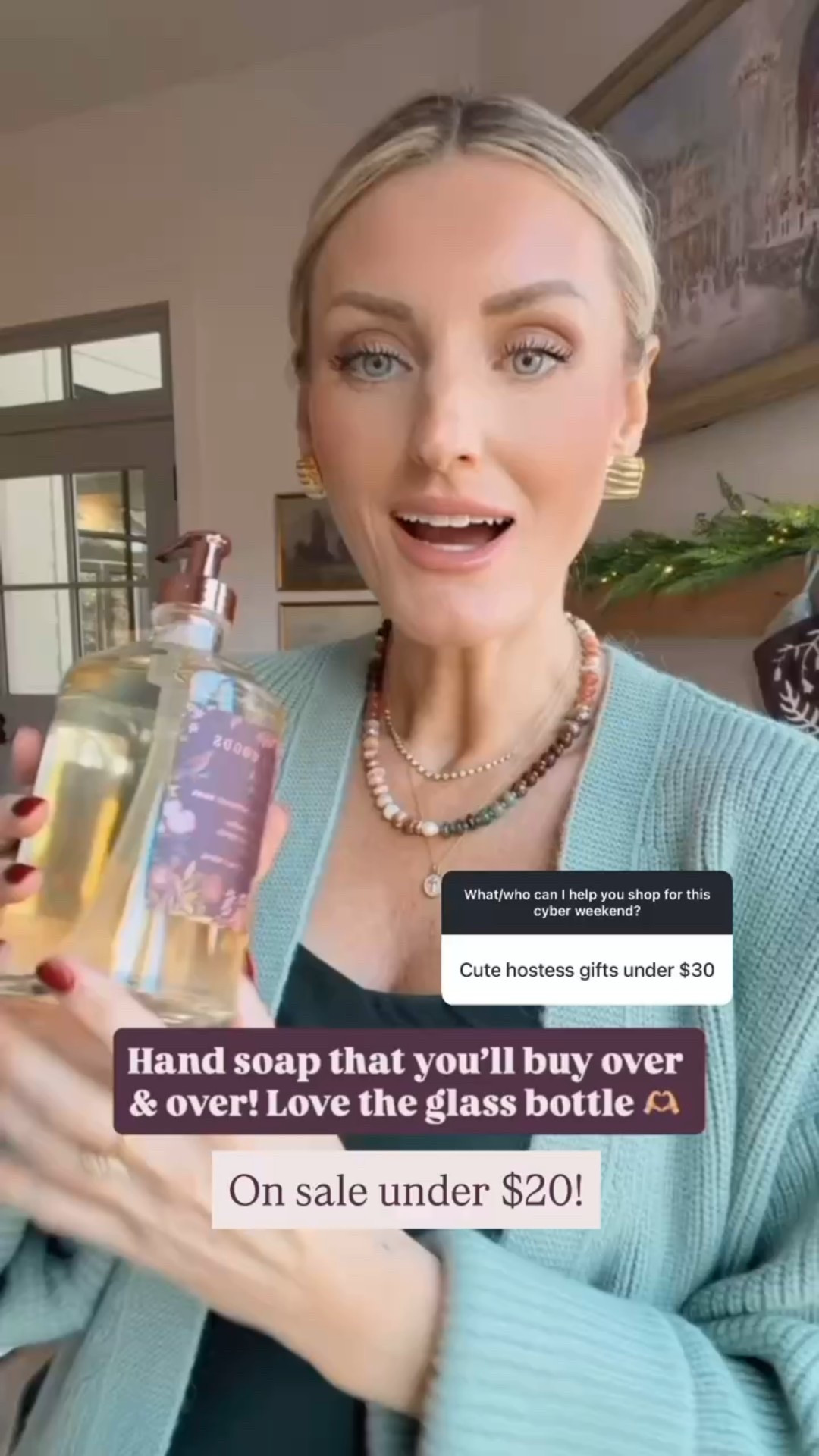 My best friend even recommend soap as a hostess gift when I asked her for recs! Love this seasonal one from Anthropologie - currently 30% off!

Loverly Grey, home finds, hostess gift ideas, gifts for a host, liquid soap, seasonal soap, Black Friday, cyber week, Anthropologie sale 

#LTKSaleAlert #LTKGiftGuide #LTKCyberWeek